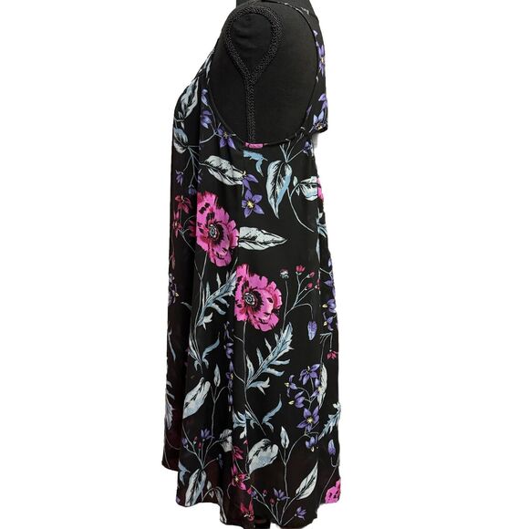 Express Babydoll Dress Medium Cutout Back Floral Cottage Core Fairy Casual - Picture 2 of 6